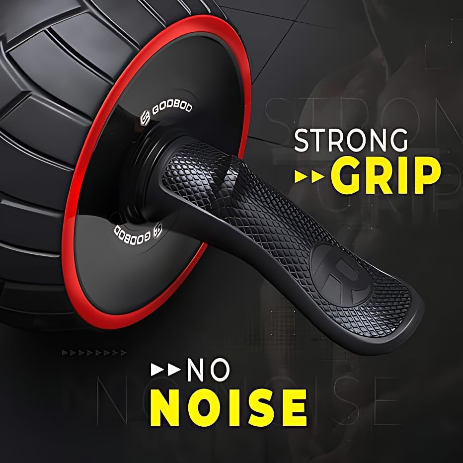 Ab Roller Wheel for Core Workouts - Ultra-Wide Fitness Roller with Non-Slip Ergonomic Handles, Automatic Rebound Design, Home Gym Equipment for Abs, Strength Training, and Abdominal Muscle Toning