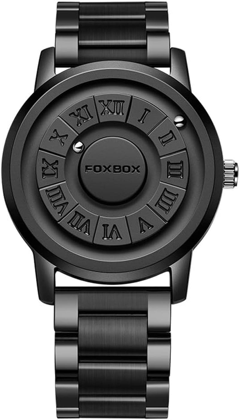 Unisex Cool Watches Roman Numerals Creative Magnetic Levitation Balls Dial Waterproof Quartz Wrist Watches Couple Watch