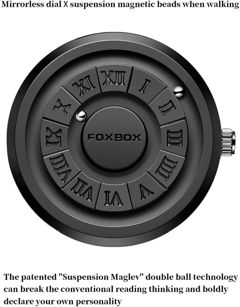 Unisex Cool Watches Roman Numerals Creative Magnetic Levitation Balls Dial Waterproof Quartz Wrist Watches Couple Watch
