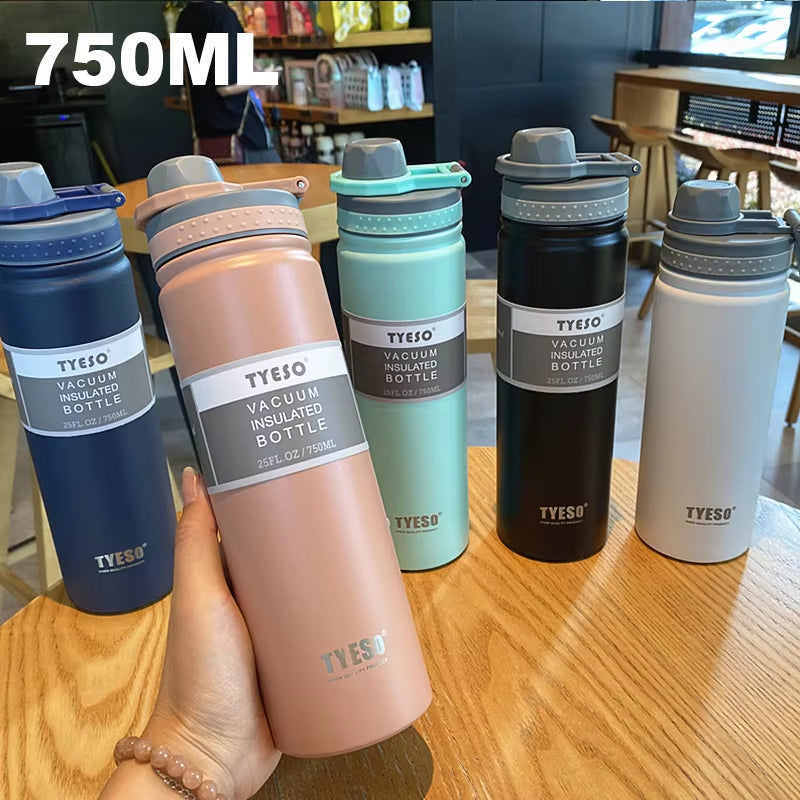 750ML Thermos Bottle Stainless Steel Vacuum Flask Insulated Water Bottle Travel Cup for Children Coffee Mug Termica
