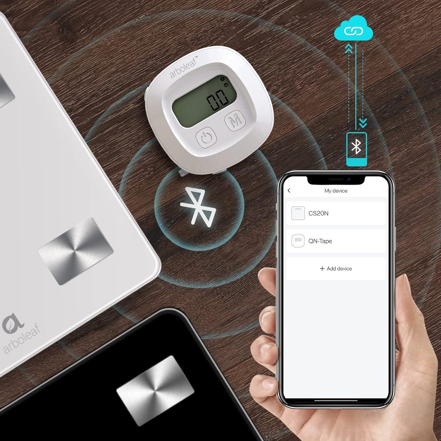 Digital Body Measuring Tape, 60In Body Tape Measure, Bluetooth Measuring Tape for Body Measurements, Body Measurement Tape for Weight Loss, Locking, Retractable