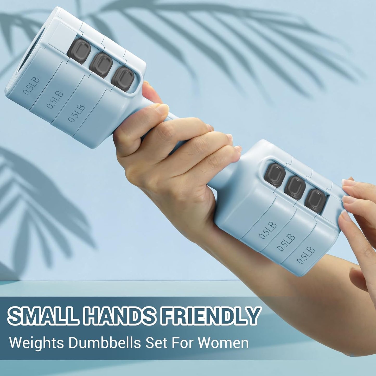 Adjustable Dumbbells Hand Weights Set: 4 in 1 Weight Each 2Lb 3Lb 4Lb 5Lb Free Weights Dumbbells Set for Women Fast Adjust Dumbbell Set for Men Home Gym Workout Strength Training Exercise