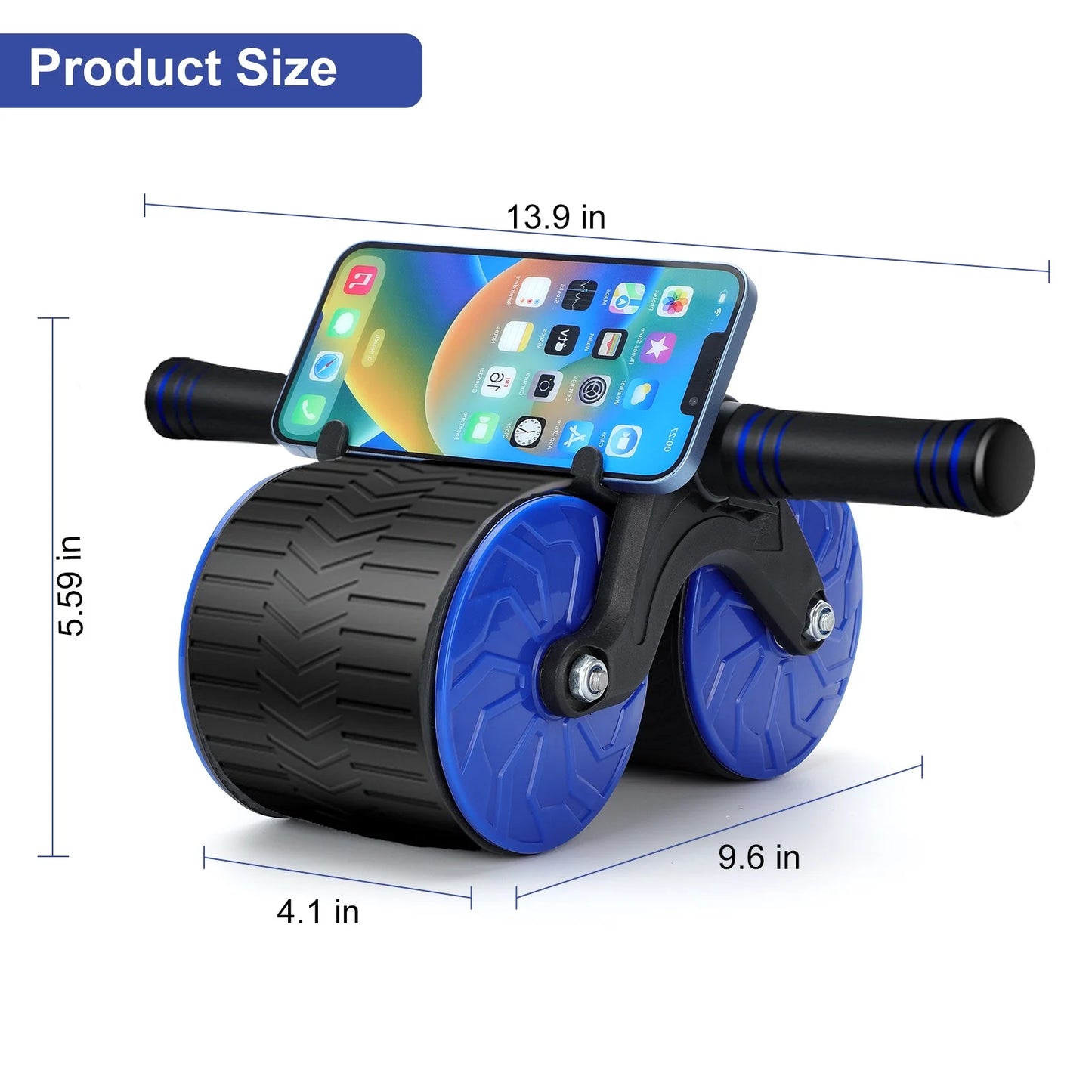 Dual Wheel Automatic Rebound Abdominal Roller for Effortless Core Workouts