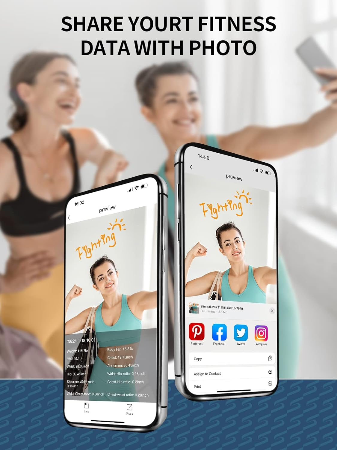 Smart Body Tape Measure, FSA HSA Eligible Approved Measuring Tape for Body Measurements Device, Retractable Bluetooth Monitoring Body Fat BMI Tool for Fitness Shape & Weight Loss