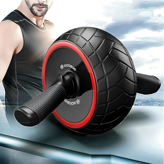 Ab Roller Wheel for Core Workouts - Ultra-Wide Fitness Roller with Non-Slip Ergonomic Handles, Automatic Rebound Design, Home Gym Equipment for Abs, Strength Training, and Abdominal Muscle Toning