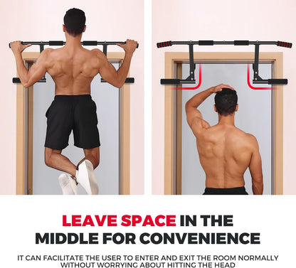 Pull up Bar for Doorway, 440 Lbs Heavy Duty Upper Body Fitness Workout Bar for Home Gym Exercise, Multi-Grip Strength Wall Mounted Door Frame Chin-Up Bar for Almost All Doors
