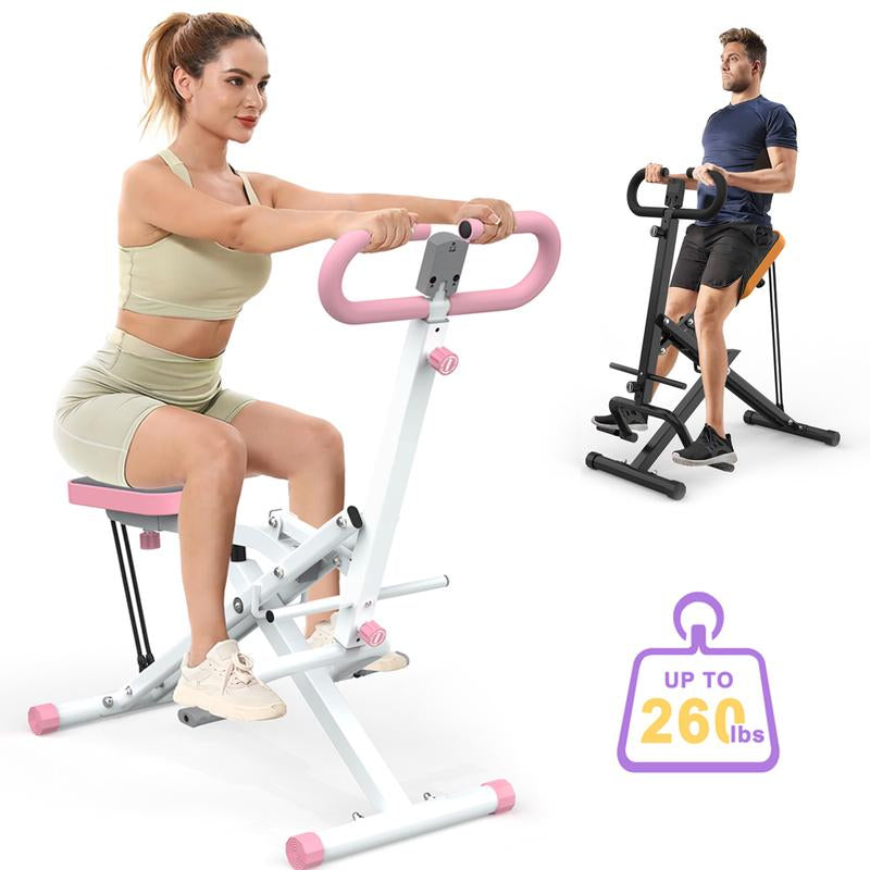 【Kinmac】260Lbs Squat Machine Full-Body Exercise for Home - Assist Trainer for Glutes Workout Foldable with Resistance Bands, for Botty Glutes Butt Thighs, Ab Back/Leg Press Hip Thrust for Home Gym Fitness