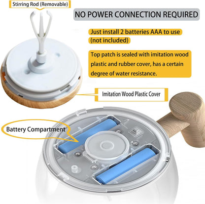 Self Stirring Mug, Electric Mixing Cup Self Stirring Coffee Mug High Borosilicate Glass Mixing Coffee Mug Rotating Home Office Travel Stirring Cup Suitable for Coffee/Milk/Protein Powder