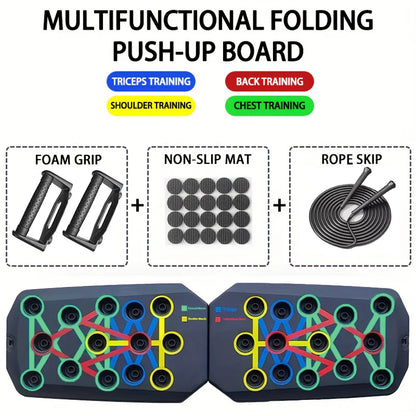 Ultimate Portable Push-Up Board Set - Foldable Fitness Equipment for Total Body Training!