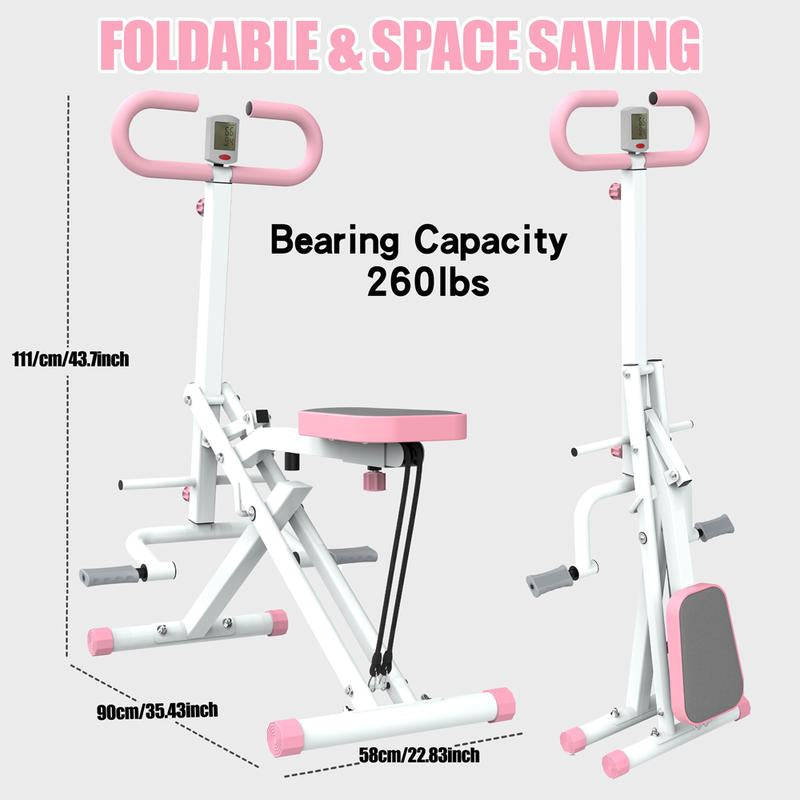 【Kinmac】260Lbs Squat Machine Full-Body Exercise for Home - Assist Trainer for Glutes Workout Foldable with Resistance Bands, for Botty Glutes Butt Thighs, Ab Back/Leg Press Hip Thrust for Home Gym Fitness