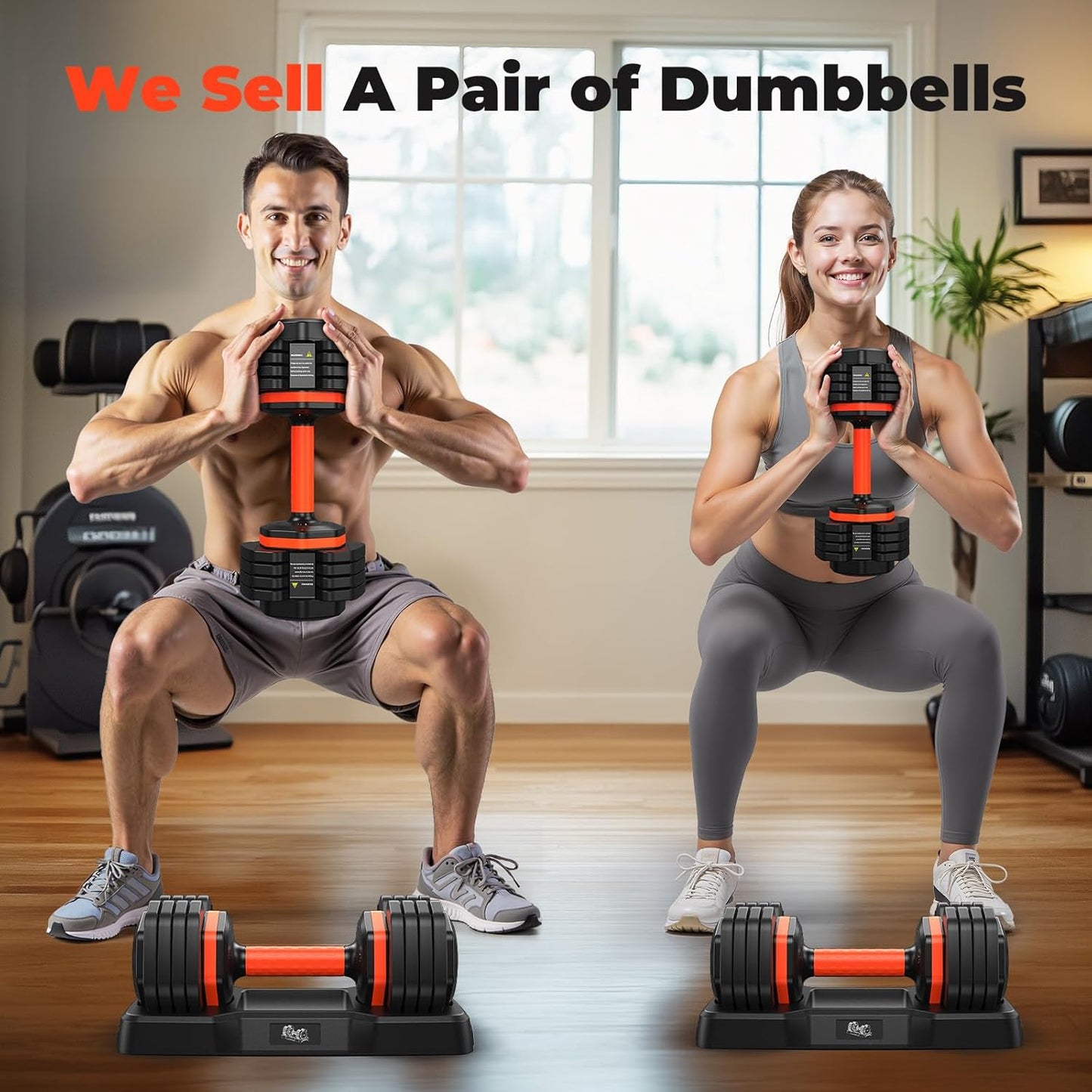 25LB 55LB Adjustable Dumbbells Set, 5LB to 25LB Dumbbells Pair,15Lb to 55LB Adjustable Dumbbells of 2, Home Gym Weight Dumbbells Set 50Lbs/110Lbs, Anti-Slip Handle for Exercise Equipment