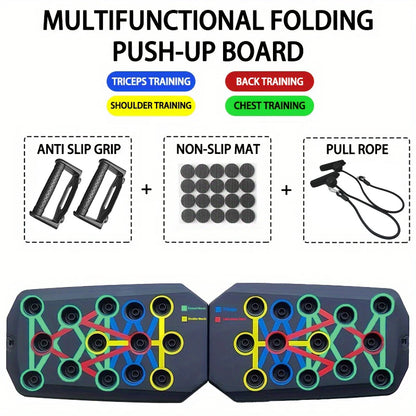 Ultimate Portable Push-Up Board Set - Foldable Fitness Equipment for Total Body Training!