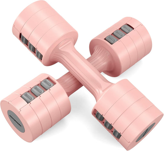 Adjustable Dumbbells 5 LBS Dumbbells Set of 2 / Pair 10 LBS Free Weights 6 in 1 for Home,Office, Gym Exercise Training