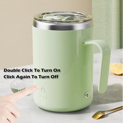 Rechargeable Self Stirring Mug - Magnetic Adsorption Charging | IPX7 | Electric Auto Mixing Stainless Steel Cup 400 Ml/13.5 Oz(Pink)
