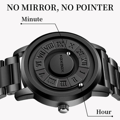 Unisex Cool Watches Roman Numerals Creative Magnetic Levitation Balls Dial Waterproof Quartz Wrist Watches Couple Watch