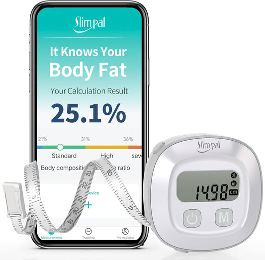 Smart Body Tape Measure, FSA HSA Eligible Approved Measuring Tape for Body Measurements Device, Retractable Bluetooth Monitoring Body Fat BMI Tool for Fitness Shape & Weight Loss