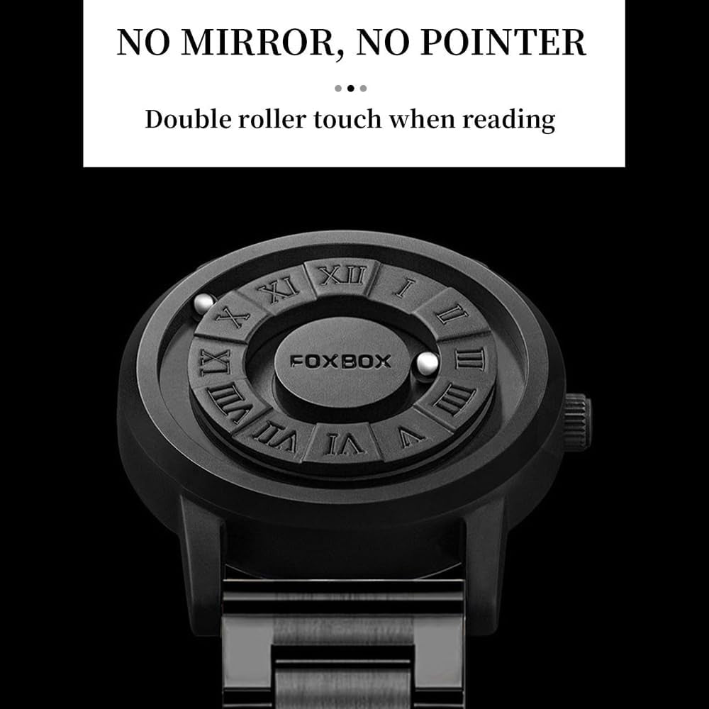 Unisex Cool Watches Roman Numerals Creative Magnetic Levitation Balls Dial Waterproof Quartz Wrist Watches Couple Watch
