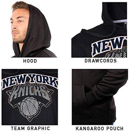 NBA New Orleans Pelicans Mens Fleece Hoodie Pullover Sweatshirt Primo Metallic, Black, Small